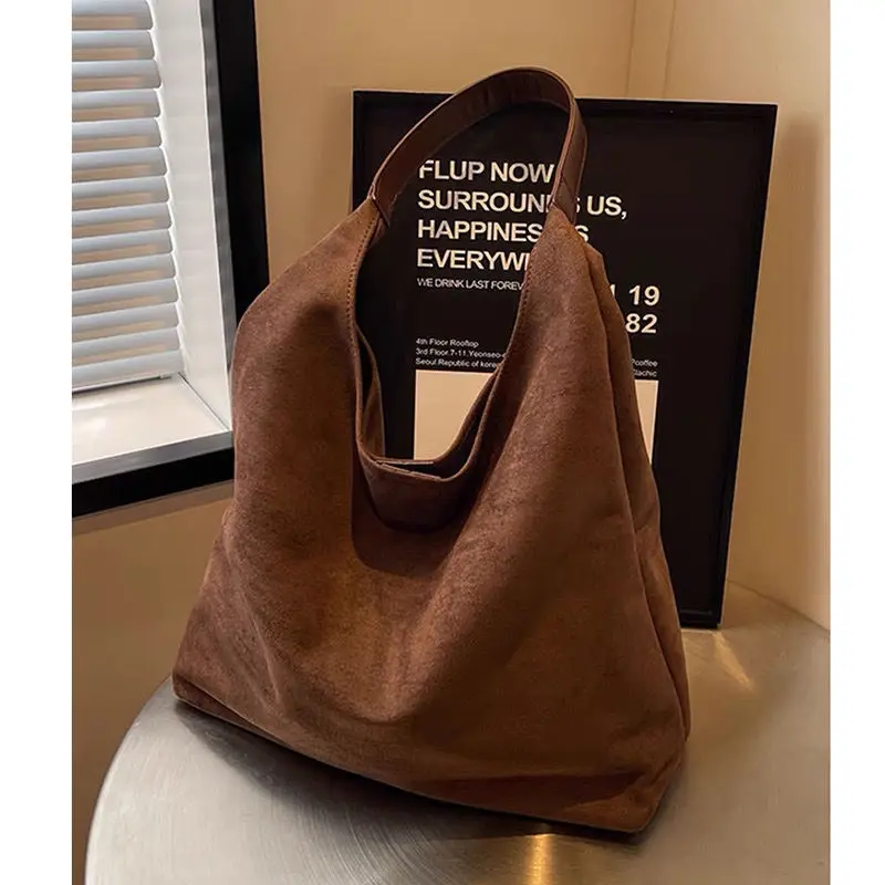 

Retro casual Commuter bag female fashion Tote bag PU lether shoulder bag for women