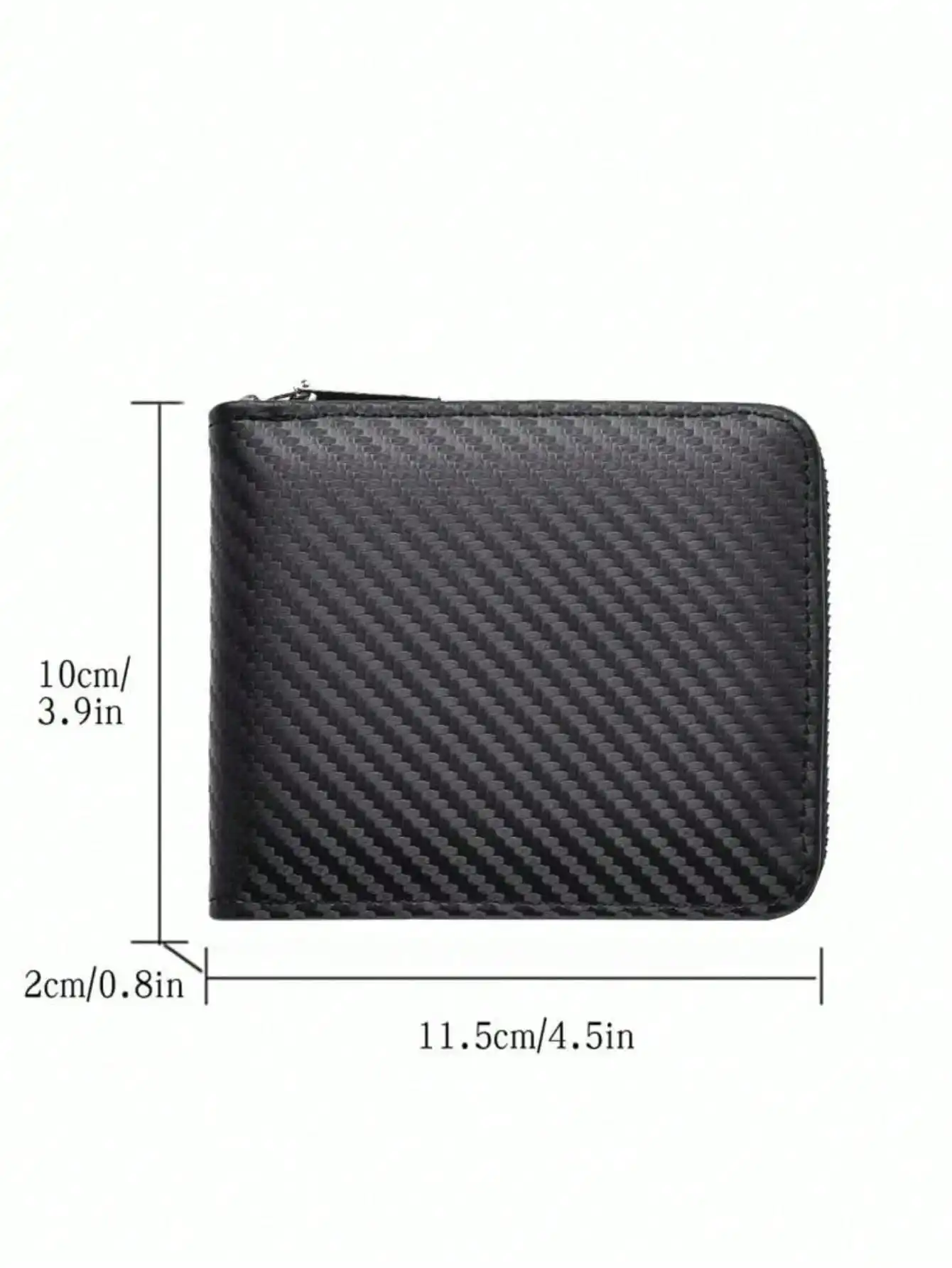 Sleek RFID-Blocking Minimalist Men's Wallet with Multi-Card Slots and Zipper