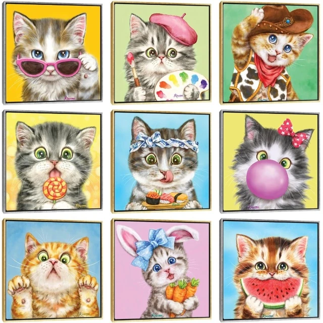 Diamond Painting Keychain Kits  Kitten Bag Diamond Painting - New Diy Cute  Diamond - Aliexpress