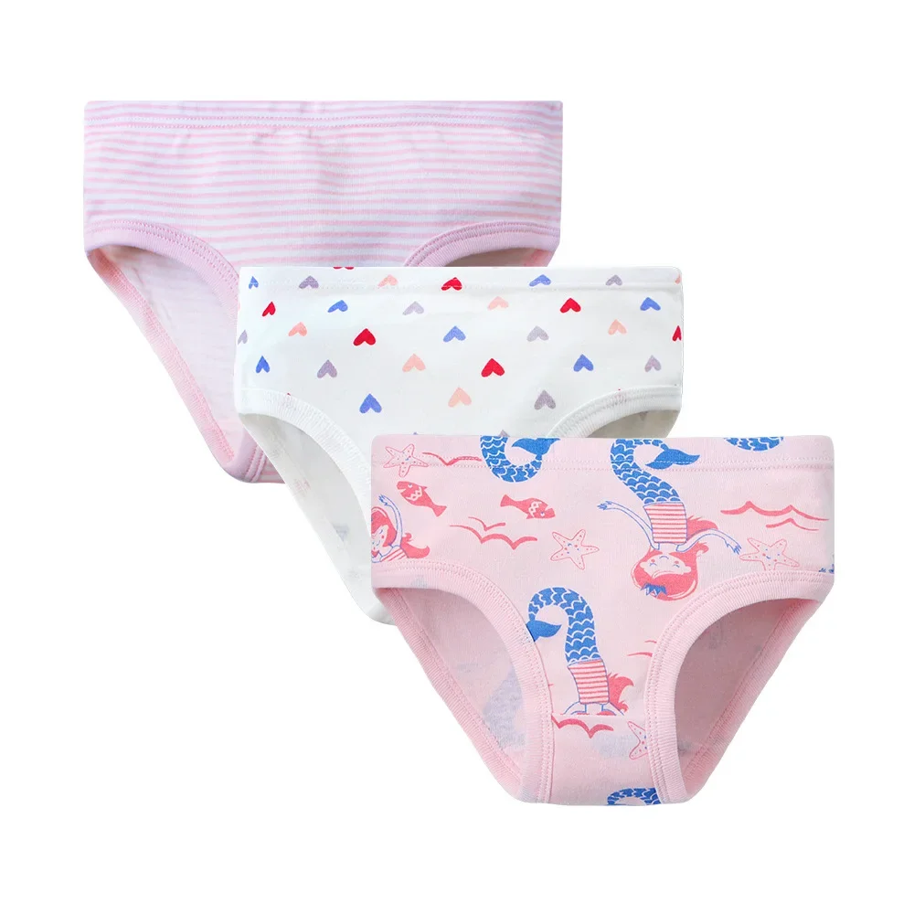 Girls Underwear Children Underwear 2-7 Years Girls Panties 3pcs Per Pack Cotton Student Kids Underwear Teen Panties Young Puberty Girls Underpant
