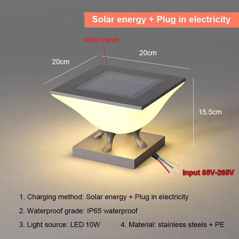 20cm Plug and solar