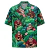 3D Print Funny Animal Hawaiian Shirts For Men Women Summer Short Sleeve Casual Relaxed-Fit Button Down Beach Shirt Mens Tshirt 5