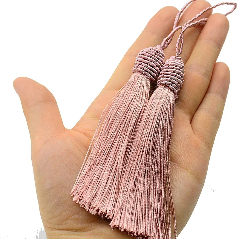 3/6/12Pcs Tassels 부드러운 치실 Tassels 코드 루프와 15.5cm/6 인치 북마크 술 중국어 매듭 Tassels DIY 공예 보석 만들기