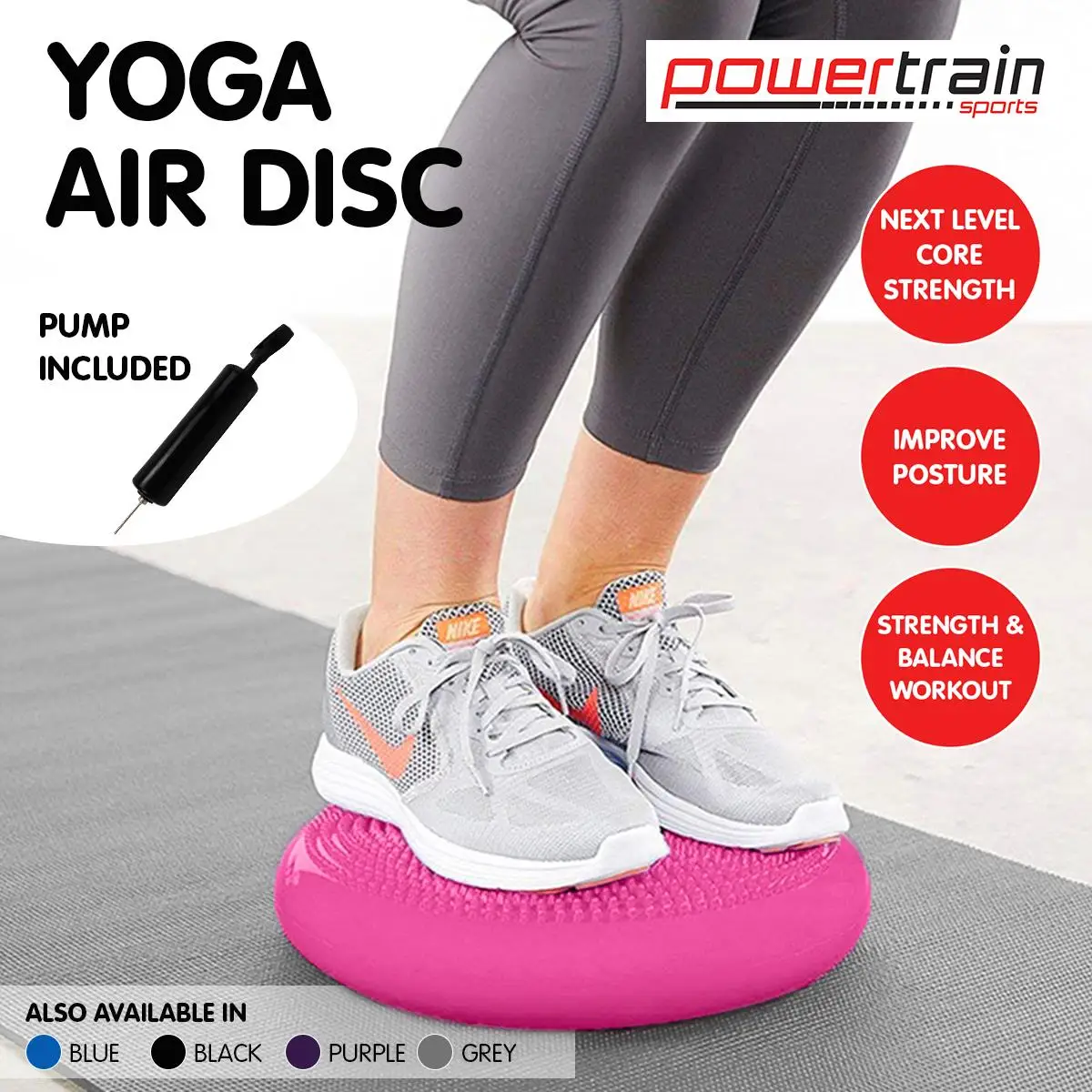 Yoga Stability Disc Home Gym & Wellness Mat Set for Pilates Balance
