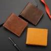 Men's Fashion Retro Business Short Wallet Multi Card Slot Horizontal Soft Pu Leather Men's Wallet 1