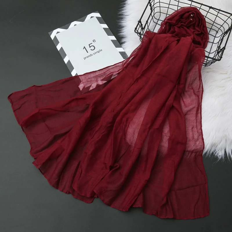 Рисунок 3 - 180x80 см однотонная хлопково-льняная шаль