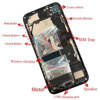 AAA+ For iPhone 8 back glass housing battery cover middle frame se 2020 backcover replacement with parts Grade and Gifts 1