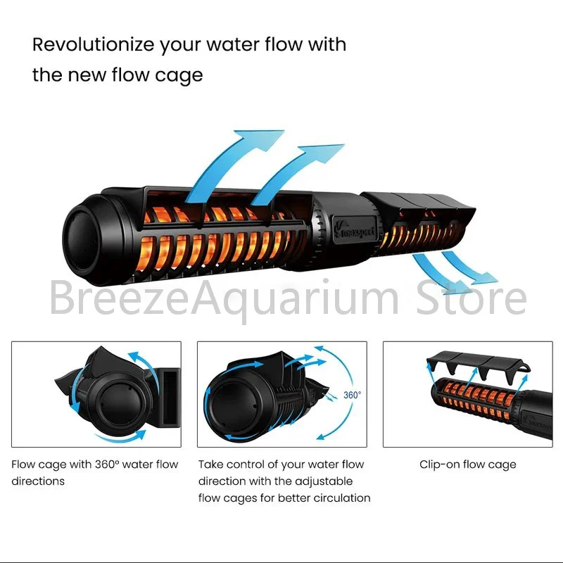 Jump MJ-GF308 / MJ-GF316 Saltwater Aquarium Coral Reef Fish Tank Gyre Flow Wave Maker Pump with Colorful Controller 3