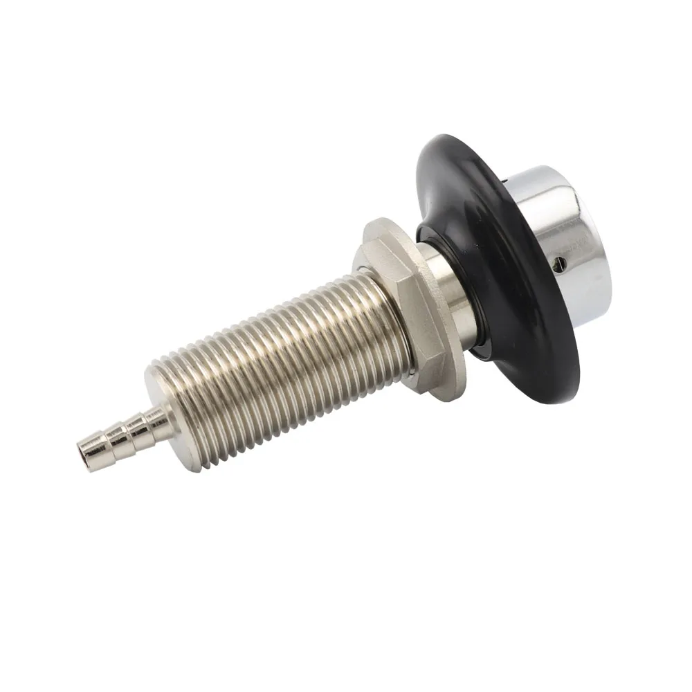 

100mm Long Beer Nipple Shank Assembly Chrome Plated 3/16 Inch ID Bore Homebrew Beer Dispenser Tap