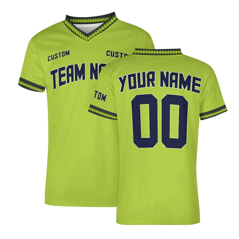 Green Soccer Jersey For Men Home/Away Custom Team Game Football Shirts