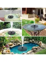 Pompe de fontaine de bain d'oiseaux solaire, fontaine solaire améliorée, pompe de fontaine d'eau flottante autonome à énergie solaire pour bain d'oiseaux, 5