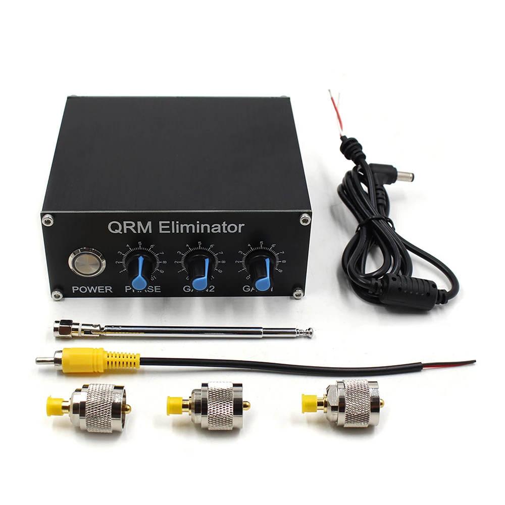 QRM Eliminator X-Phase 1-30MHz HF Bands,PTT,FM Telescope Antenna,UHF-SMA Adapter,Aluminum Alloy Case,Signal Eliminator 6
