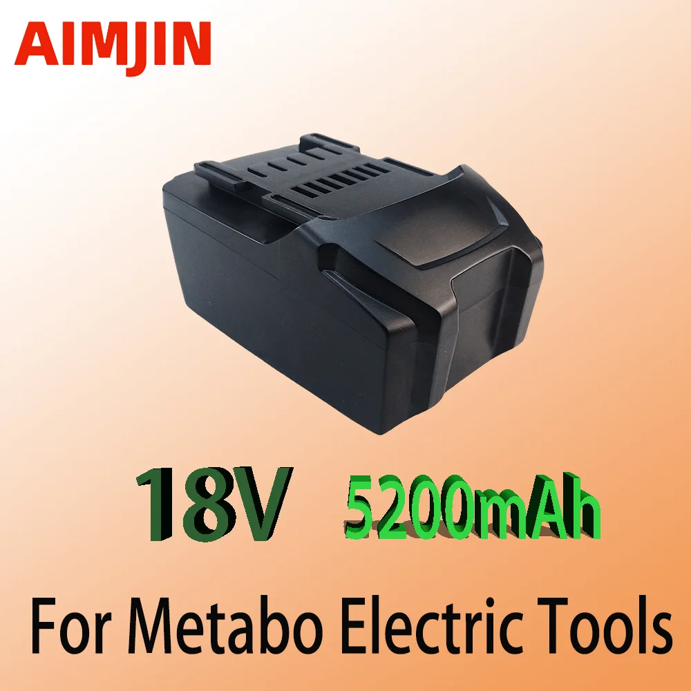 

18V 5200mAh li-ion Battery for metabo 18v Wireless Power Tools Drill bit Driver for BSZ18 625592000 625591000 Spare tool batte