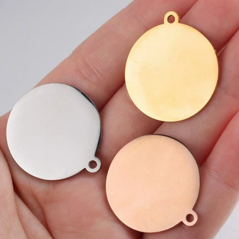 High Quality Stainless Steel Blank Circle Charm For Engrave 5.5/10/15 ...