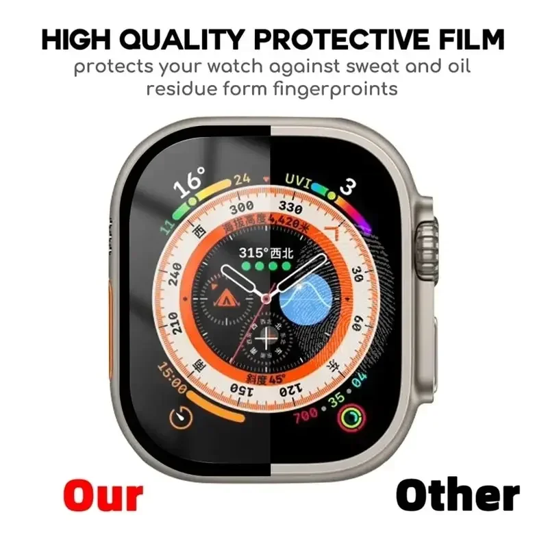 Installer la protection d'écran pour Apple Watch, iWatch Ultra Series 8 7 6 5 4 3 SE, Protecteur d'écran, 49mm, 45mm, 41mm, 44mm, 42mm, 40mm, 38mm