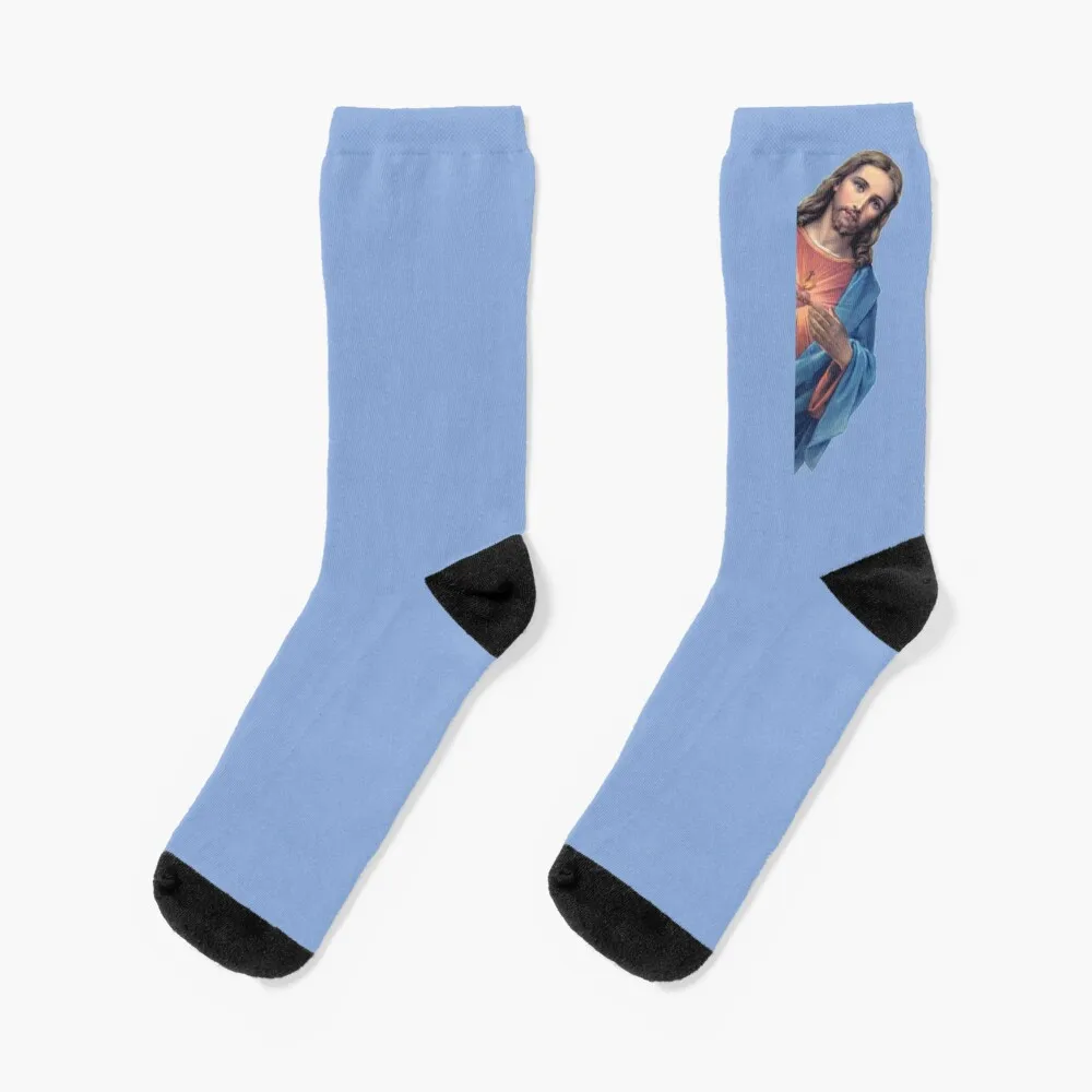 Jesus is watching you - meme Socks socks funny ankle stockings tennis Wholesale Men Socks Women's