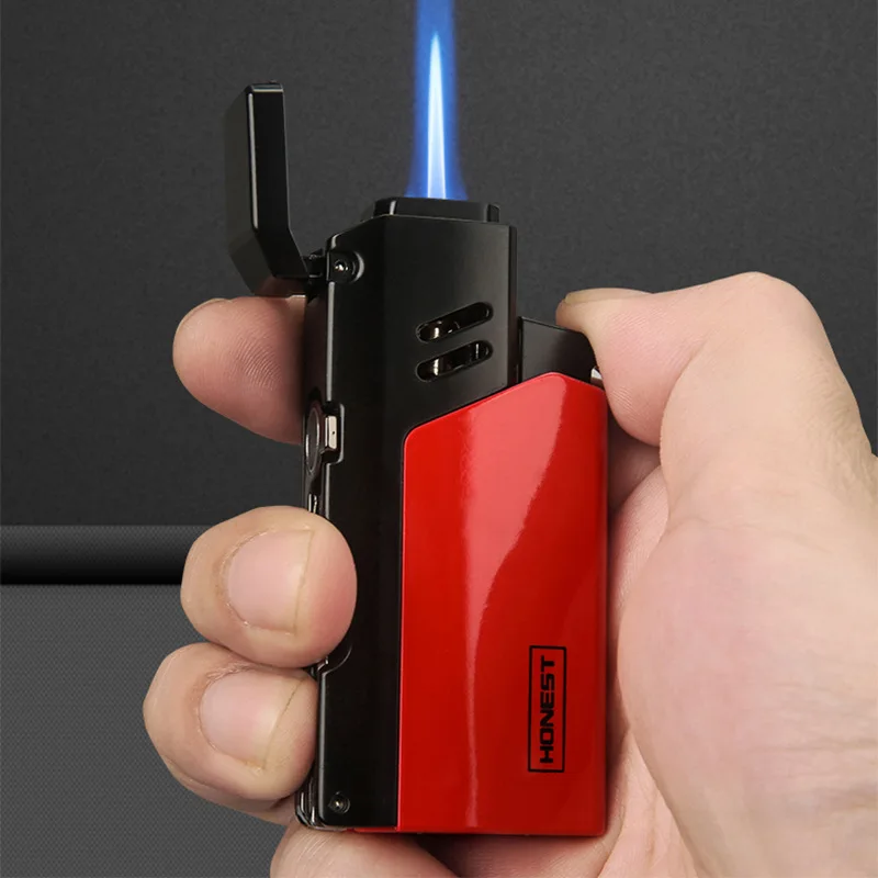 

Unusual Jet Torch Lighter Gas Lighters Windproof Metal Mini Butane Cigarette Cigar Lighter Smoking Accessories Gadgets for Men
