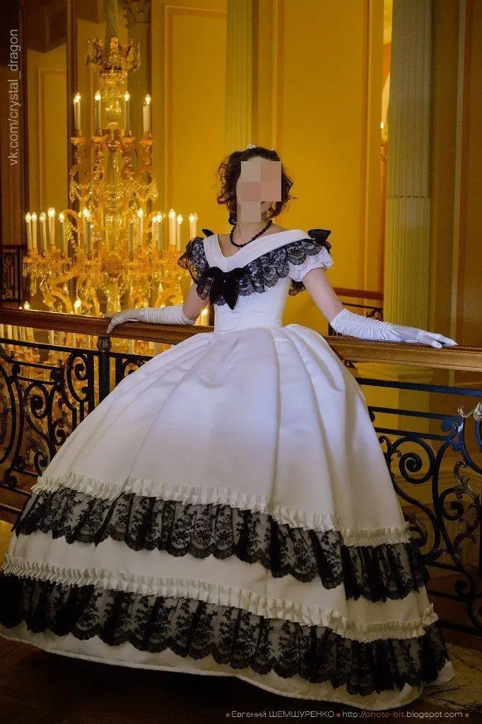 southern belle style bridesmaid dresses Victorian White Wedding Dress 1860s Civil War Southern Belle Ball Gown  Princess