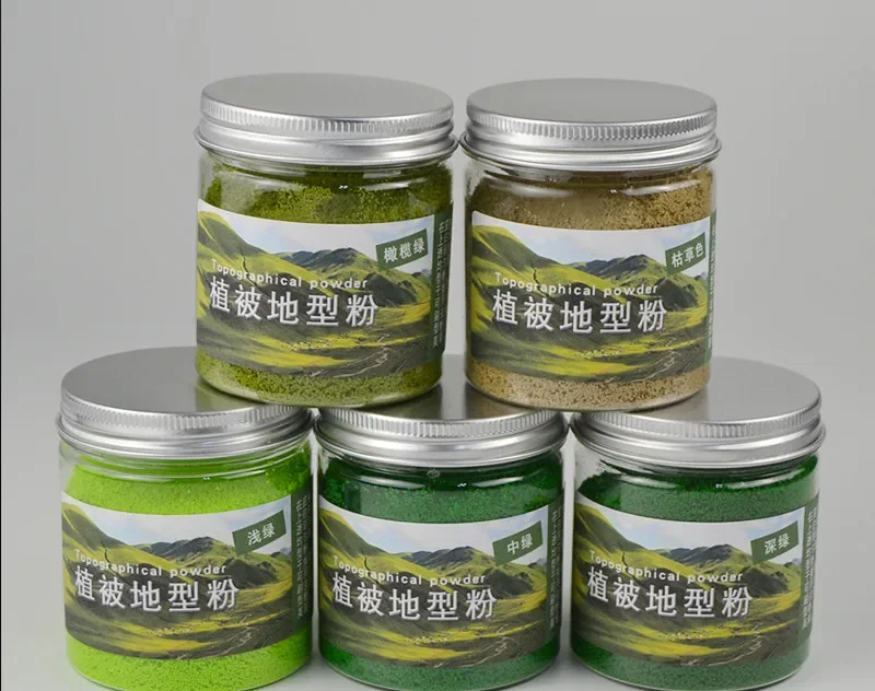 Green Lawn Powder for Architectural Landscape and Outdoor Scene Models, 185ml