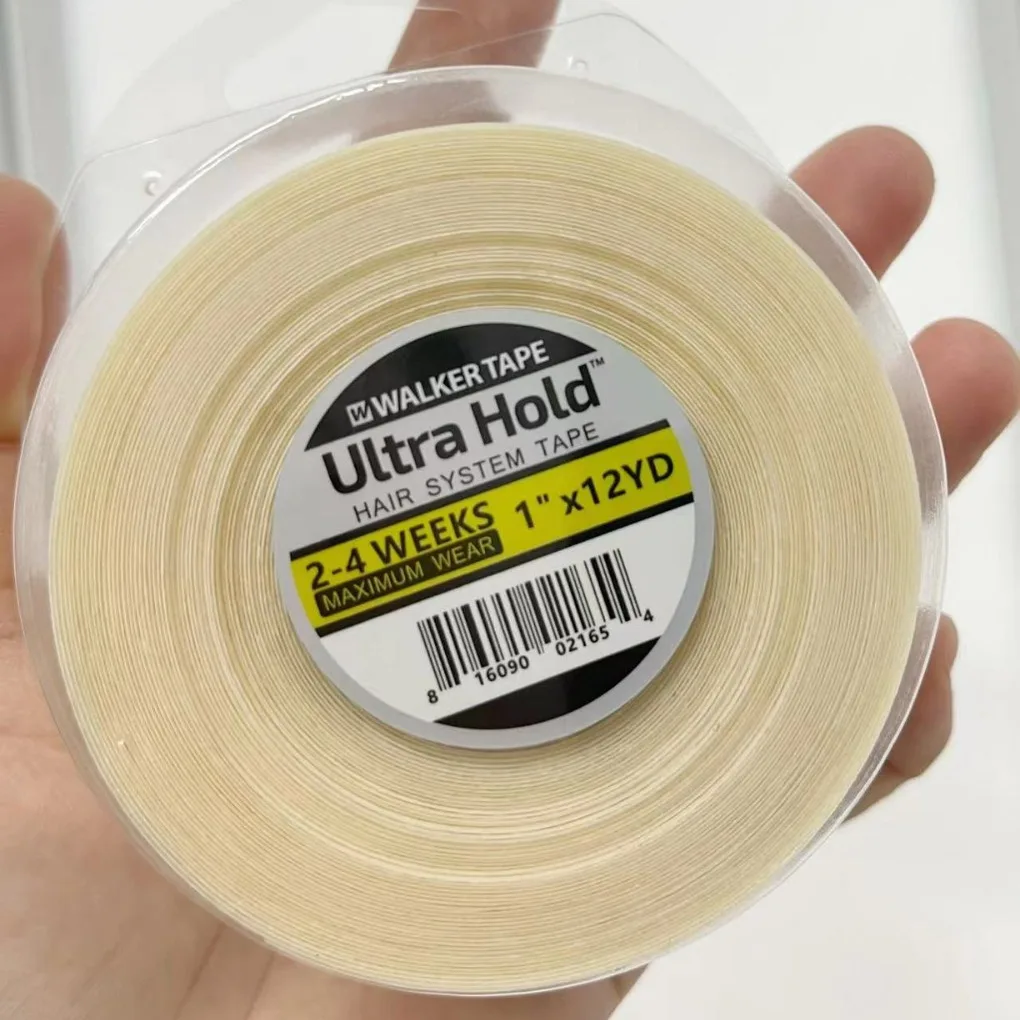 Nastro biadesivo per sistema capillare Ultra Hold da 1 pollice (2,54 cm) 3 yard 12 yard per pezzi di capelli parrucca parrucchino