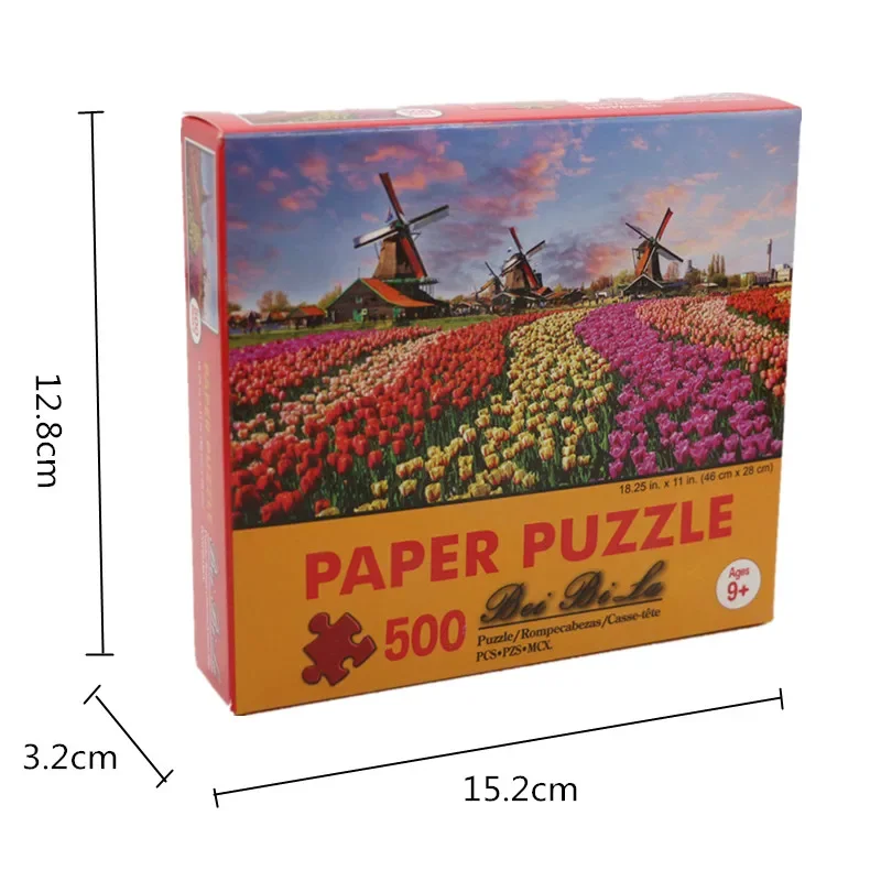 500 Pieces Creative Jigsaw Puzzle Various Landscape Assembling Picture Adults Anti Stress Puzzles Toys for Kids Games Xmas Gift 2