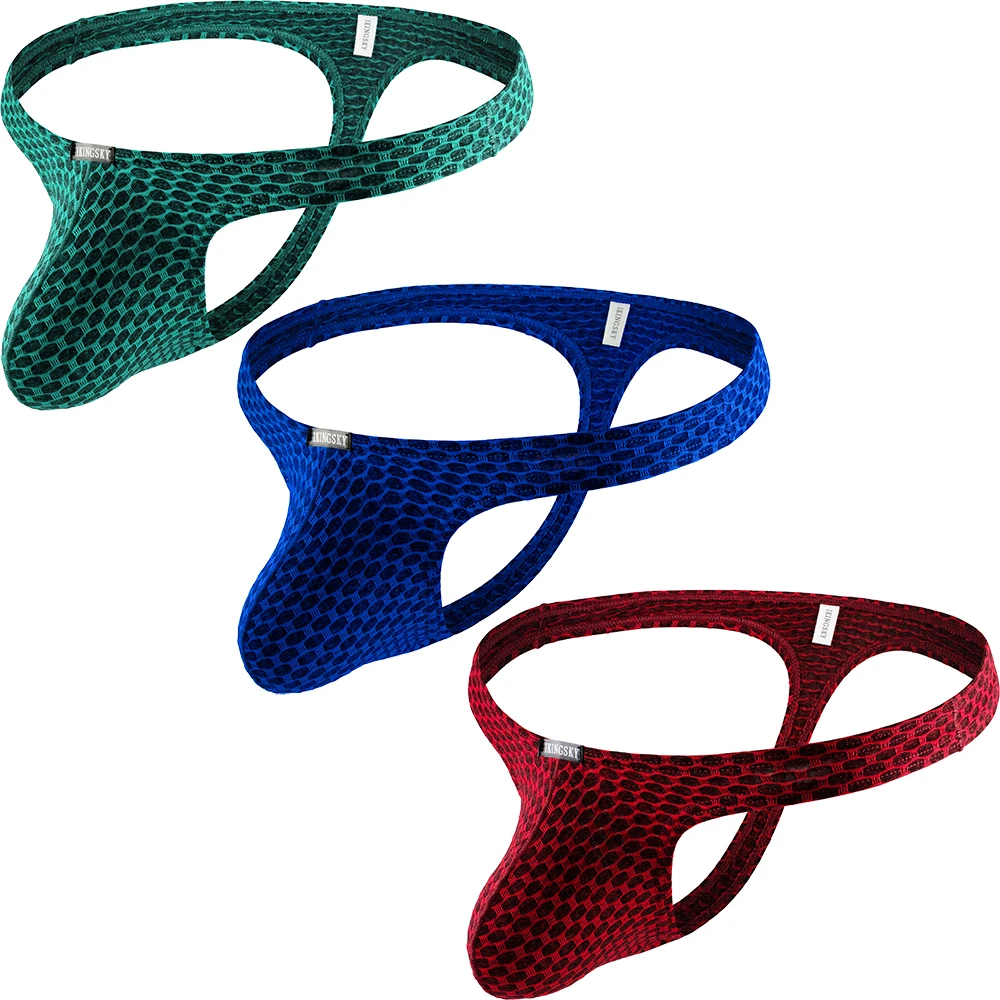 

iKingsky Men's Lift Up Pouch Thong Sexy Enhanced Support T-back Underwear Supportive Front Panel Under Panties