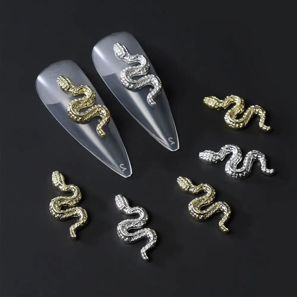 

Metal Alloy Metal Glitter Charms Snake Shaped Exquisite Nail Art Jewelry Manicure Tool Snake DIY Nail Accessories