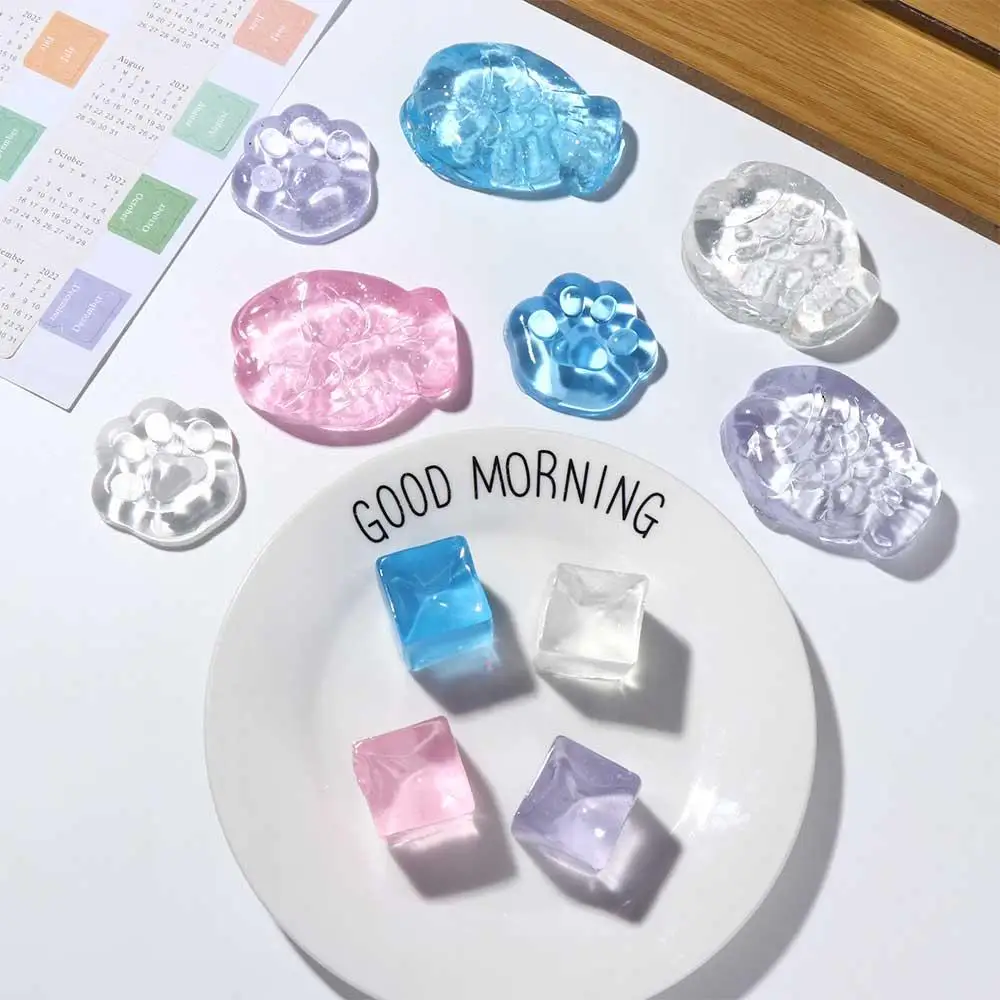 

Mini Toy For Kids Fish Cat Paw Fidget Toy Transparent Mini Mochi Ice Block Ice Pressure Ball Toy Squeeze Toy Cat Paw Mini Mochi