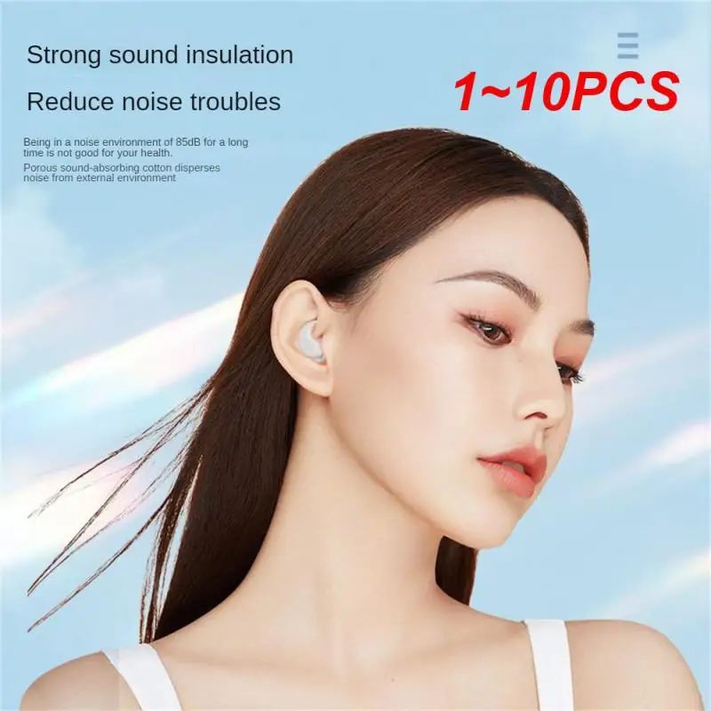 

1~10PCS Sleep Earplugs Insert Type Easy To Carry Out Care For The Health Of The Ear Canal Comfortable To Wear Washable
