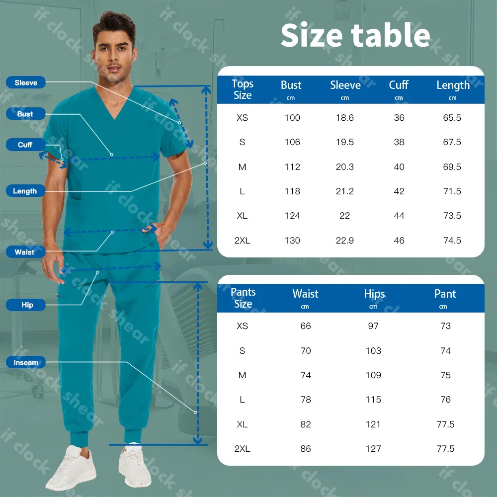 Unisex Surgical Uniform Nurse Accessories Pet Clinic Veterinary Scrub Uniform Dental Hospital Work Clothing Medical Nursing Suit images - 6