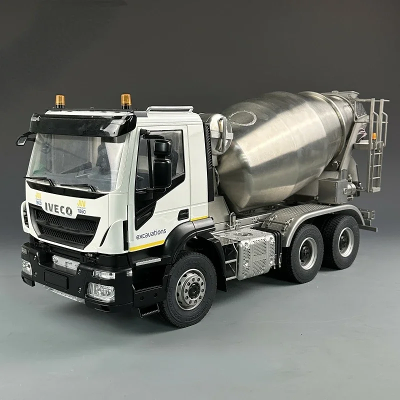 Rc 1/14 Truck Model 6x6 Cement Mixer Wheel Minus Axle Full Metal Remote Control with Open Door LESU Toys for Boys 6
