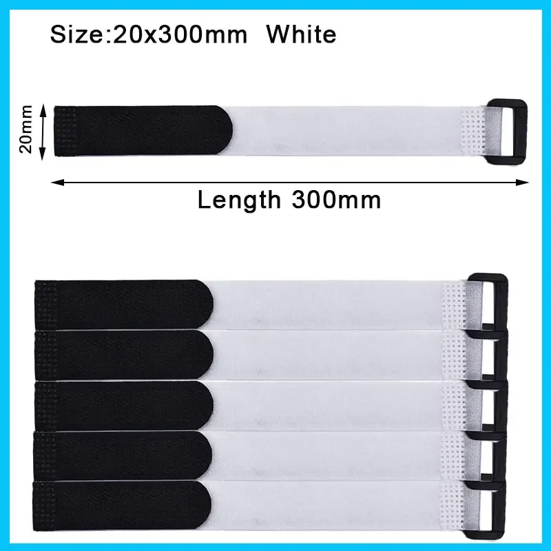 Reusable Nylon Hook and Loop Cinch Straps for Cable Organization and Management