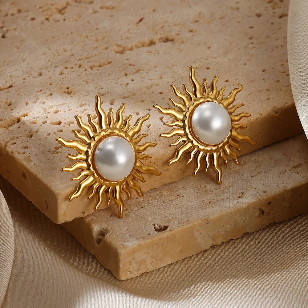 Stainless Steel Earrings Irregular Fan Shaped