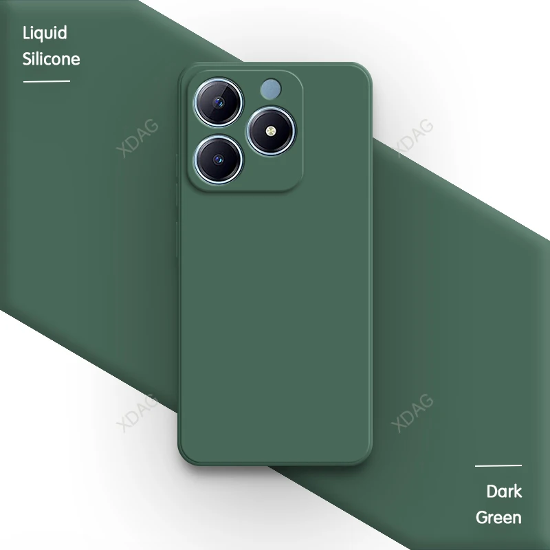 Classic Straight Edge Silicone Back Cover with Lens Protection