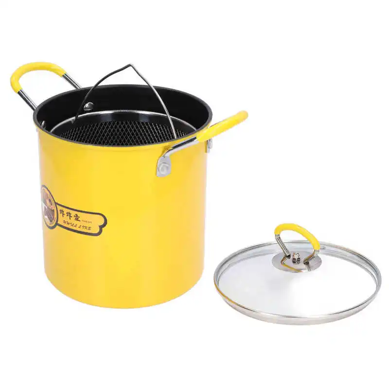 3L Mini Deep Fryer Pot Stainless Steel Japanese Frying Pot with Oil Filter Rack Lid for Home Kitchen Cooking Appliances Cookware 5