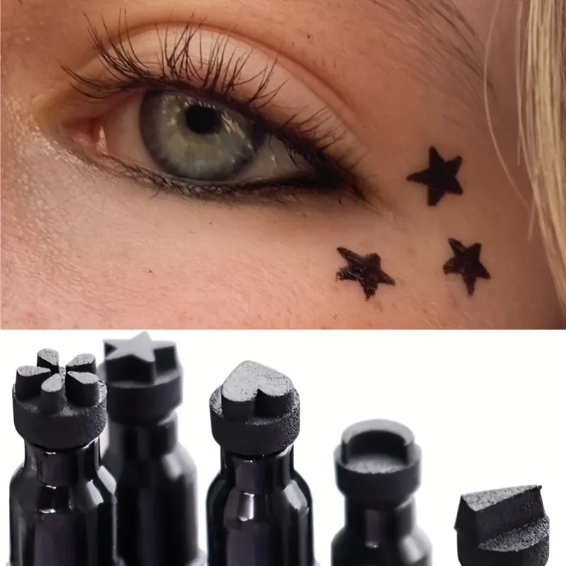 Timbro eyeliner nero triangolare a doppia punta, eyeliner liquido impermeabile, resistente al sudore, ad asciugatura rapida, strumento per sigillare il trucco, cosmetici_voghion.com