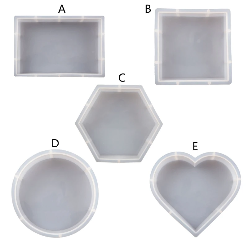 

Bookend Molds for Resin 3D Rectangle Square Hexagon Round Heart Shape Silicone Molds for Epoxy Casting for Home Decor