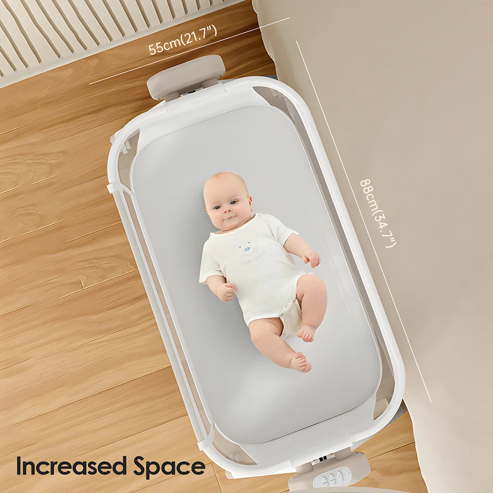 Rocking Baby Bassinet,Baby Cribs,Newborn Co-Sleeper,Infant Beside Sleeper,Unisex Baby Bed Cribs, Portable Travel Crib,Cradle