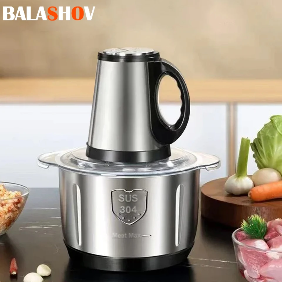 Stainless Steel Electric Meat Grinder Chopper 5L