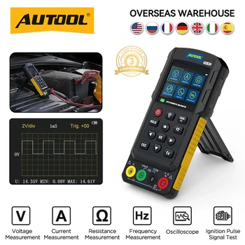 AUTOOL DM301 multimetro diagnostico per auto Tester per circuiti per auto analizzatore sonda di potenza oscilloscopio/diodo/Test del segnale di impulso di accensione