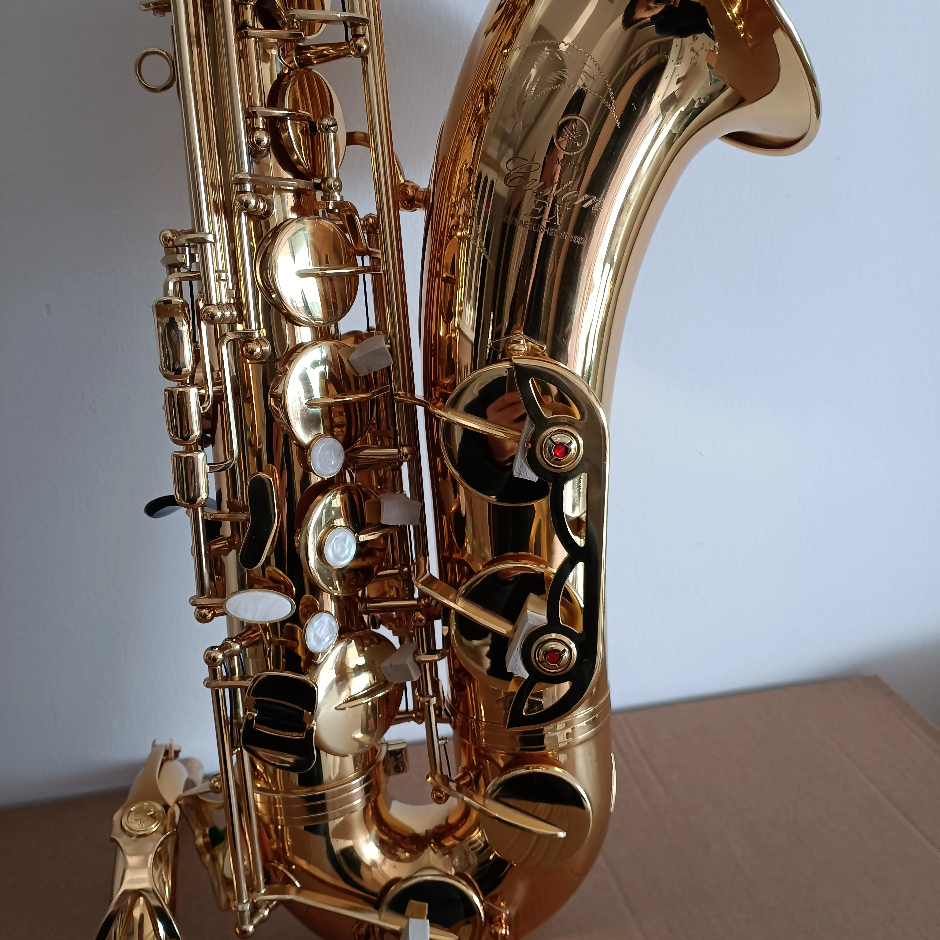 YTS-875 Golden color Tenor saxophone Deep carved Flowers with case