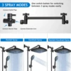 Shower Set 12 Inch ABS Starry Ceiling Showerhead Handheld Sprayer Concealed System 4
