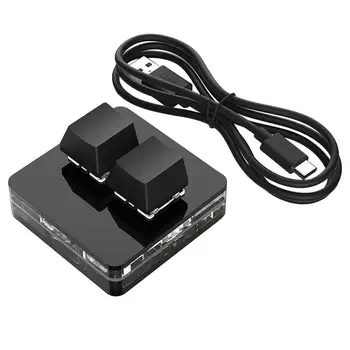 Copy And Paste 2-Key Keyboard Keypad Hotswap One Handed Mechanical Game Mini Keyboard Mini 1