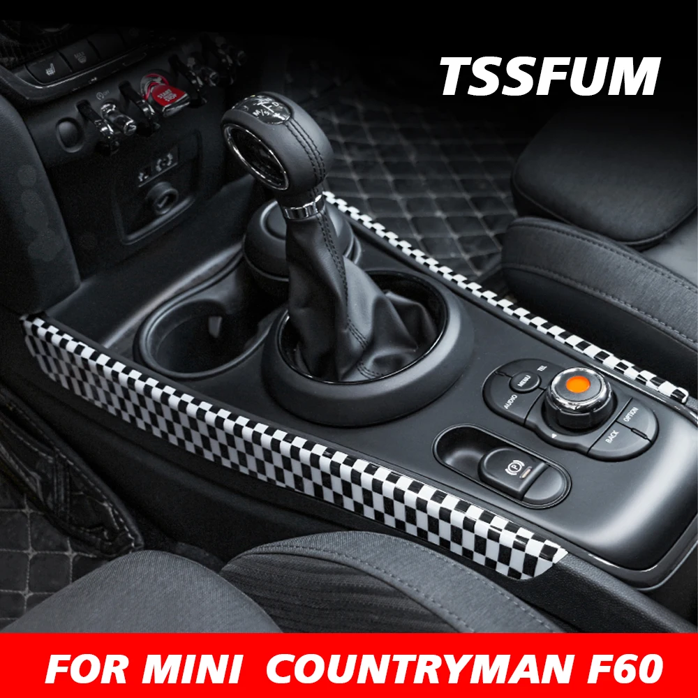 2 Pezzi Per Mini Cooper S Jcw One F60 Countryman Gear Shift Box Panel Cover Side Trim Decorazione D'Interni Adesivi Accessori Auto