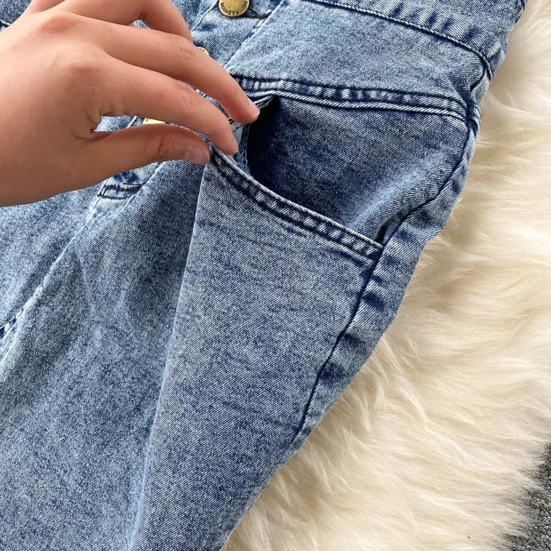 Women Denim Sets Sleeveless Strap Crop Top and Long Skirts Suits 2024 Summer Jeans Streetwear Two 2 Piece Sets Outfits