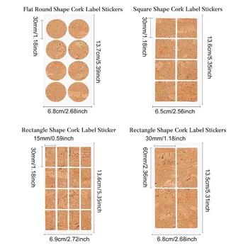 Cork Label Self Adhesive Craft Stickers 3