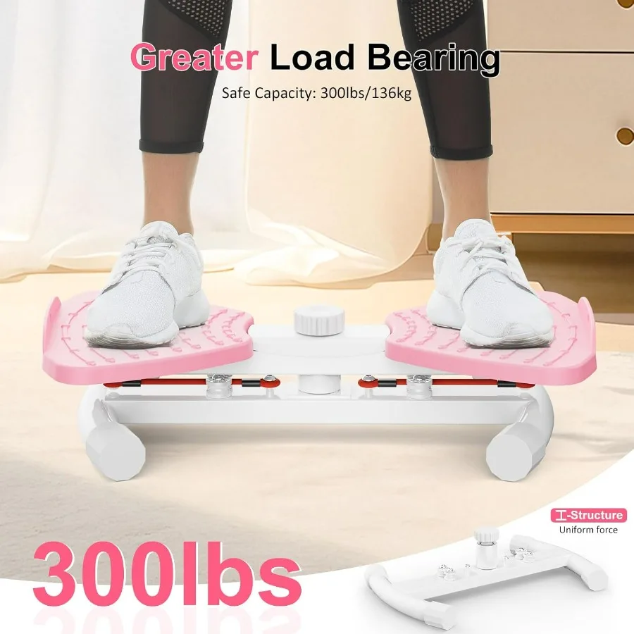Waist Twister Machine with Resistance Band, Silent Exercise Twist Board for Core & Belly Fat Workout, Non-Slip Home Fitness Disc