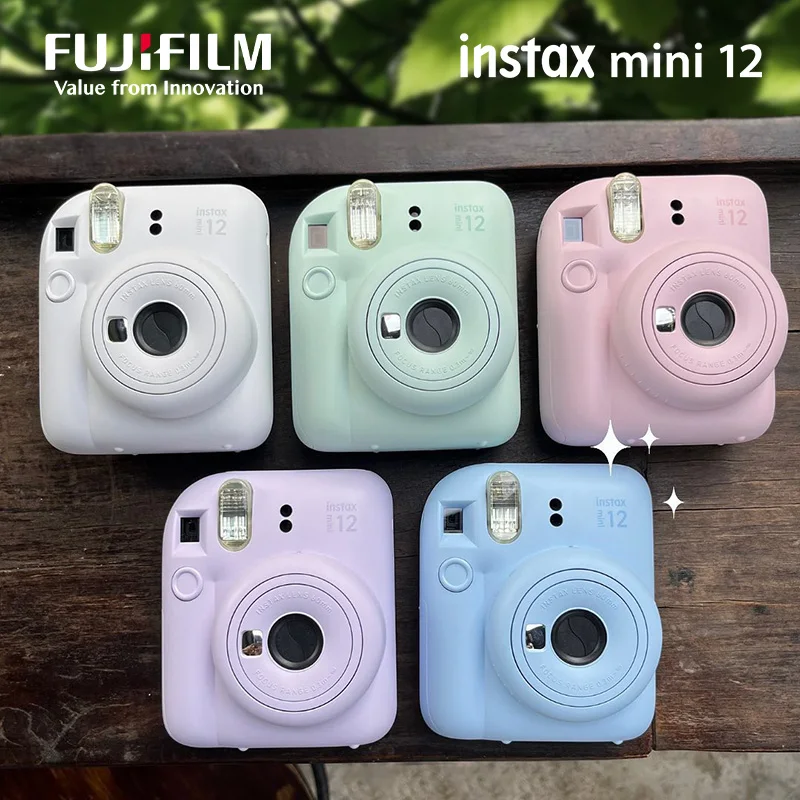 Digital Camera Origin Fujifilm Instax Mini 12 Instant Camera Pink/Blue/Gray/White/Purple with Instax Mini Film Photo Paper