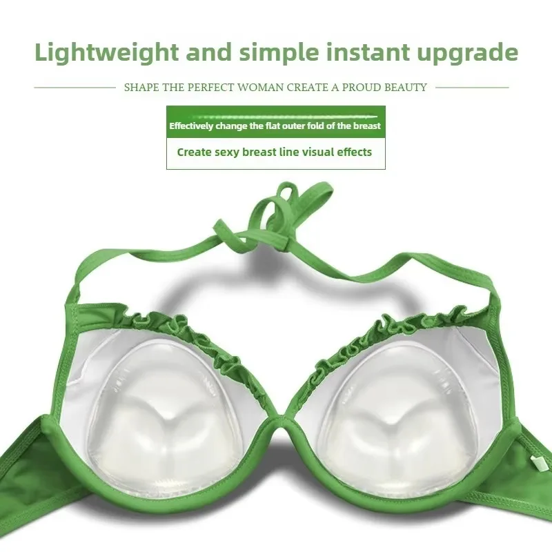 Silicone Push-Up Bra Inserts with Nipple Covers - Thicker Breast Pads