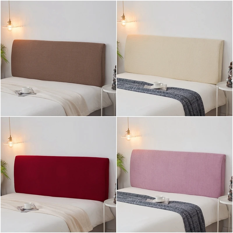 All-inclusive Headboard Cover Elastic Bed Head Solid Color Bedhead Dustproof Back Protection Home Decor | Дом и сад